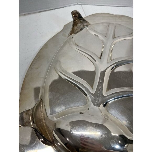 Antique Silver Meat Platter with "Tree Of Life" Silverplate Footed Serving Tray - Picture 13 of 14